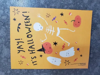 Halloween card and stickers