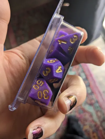 Soft dice and DND cards!