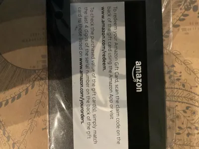 Gift card to amazon