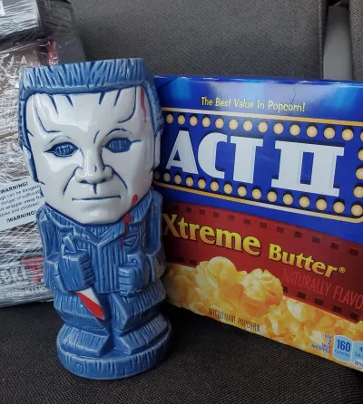 Coolest Tiki mug... and popcorn!
