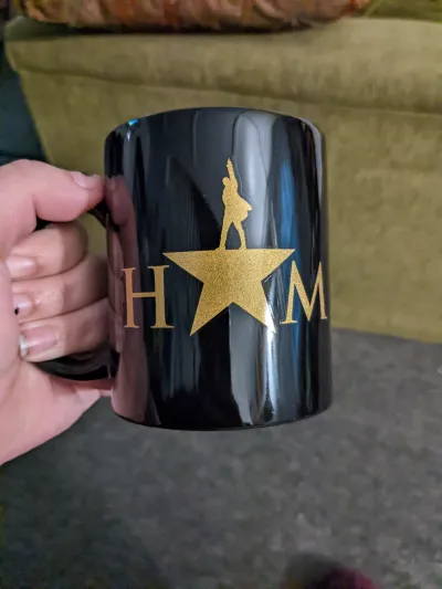 Hamilton mug and Coffee and BISCUITS