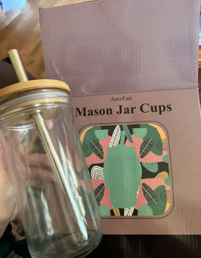 Glass and bamboo mason jars!