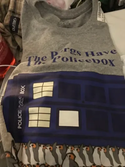 A Dr. Who T shirt 