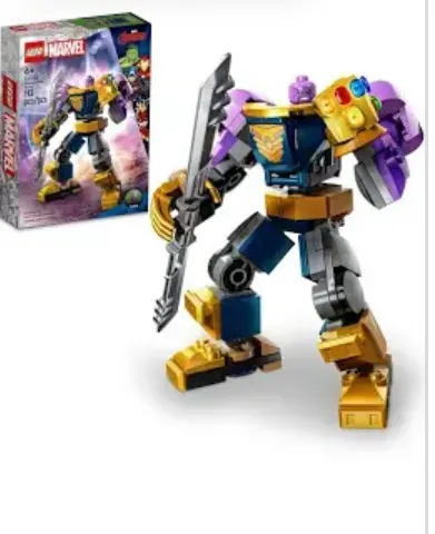 Lego Thanos and mini iron man head