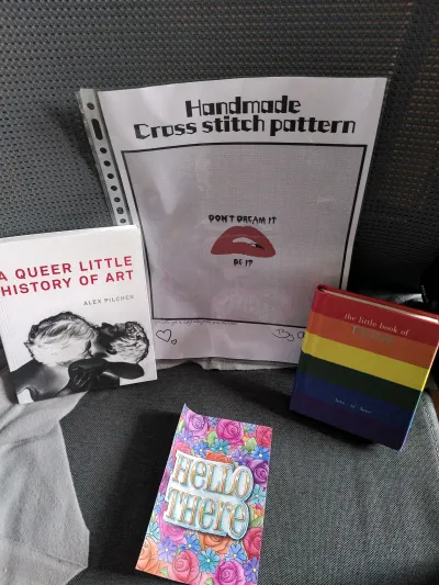 Great books about Pride and a Rocky Horror cross-stitch pattern!