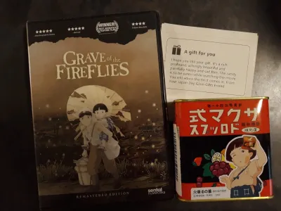 Grave of Fireflies animated movie and coordinating candy