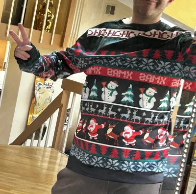 Blessed and Christmas sweater-obsessed