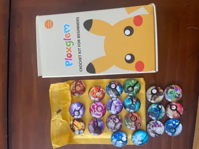 Pokemon Crochet Kit and Fridge Magnets