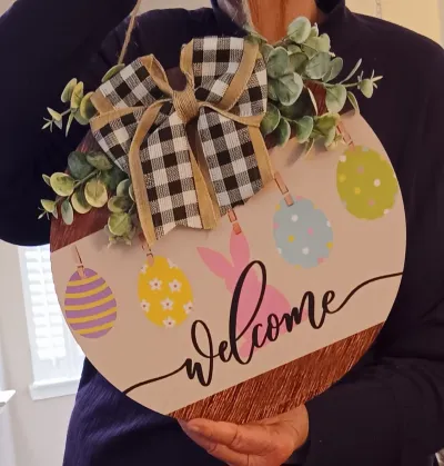 Cute Easter decor and a pound of candy