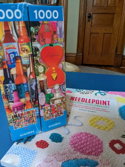 Needlepoint and puzzles!