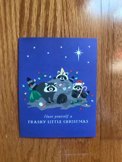 Trashy Christmas Wishes from Adorable Trash Pandas