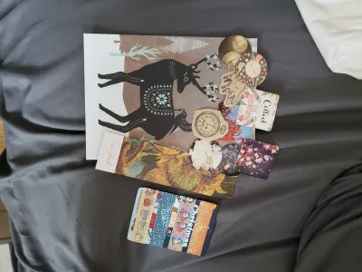 An adorable deer card and some awesome stickers !