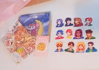 Art, Pin, and Stickers