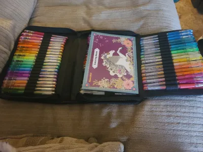 Beautiful pens and a fairy book